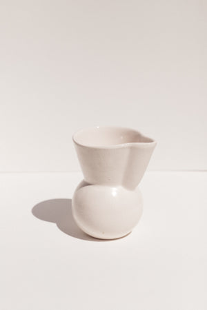 Handleless Jug in Bone Crackle by Gidon Bing on Makers' Mrkt makers market Melbourne