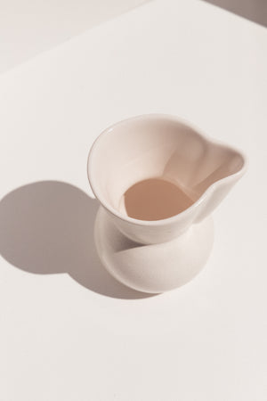 Handleless Jug in Bone Crackle by Gidon Bing on Makers' Mrkt makers market Melbourne