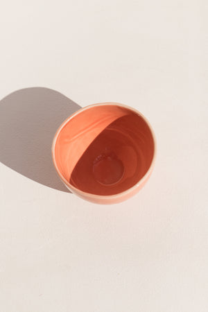 Abs Objects Ceramic Tahini bowl in peach on Makers' Mrkt makers market Melbourne