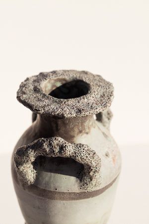 Tegan Emerson Cradled Verdigris Vessel vase and plinth on Makers' Mrkt Makers market Melbourne