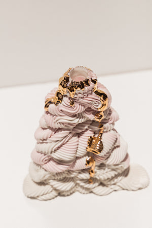 Ebony Russell Piped Dream Studio porcelain candle holder on Makers' Mrkt, makers market Melbourne