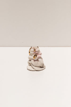 Ebony Russell, Piped Dream Studio porcelain candle holder on Makers' Mrkt , makers market Melbourne