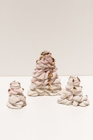 Ebony Russell, Piped Dream Studio porcelain candle holder on Makers' Mrkt , makers market Melbourne