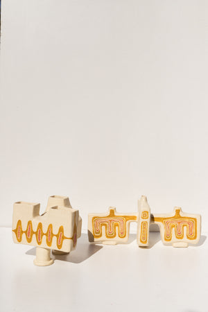 Leigh Thompson New Zealand Ceramicist, hand painted ceramics on Makers' Mrkt, makers market Melbourne