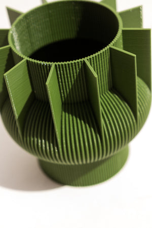 UAU Project khaki S Vase 3D printed PLA candle holder on Makers' Mrkt , makers market Melbourne