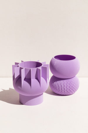 UAU Project lilac S Vase 3D printed PLA candle holder on Makers' Mrkt , makers market Melbourne