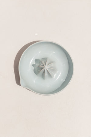 GIdon Bing Eggshell blue ceramic citrus juicer on Makers' Mrkt Makers market Melbourne