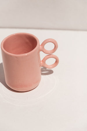 Abs Objects pink ceramic scissor mug on Makers' Mrkt Makers Market Melbourne