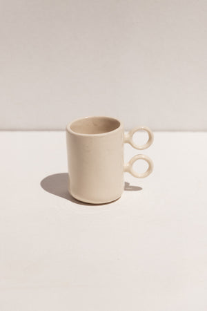 Abs Objects white ceramic scissor mug on Makers' Mrkt Makers Market Melbourne