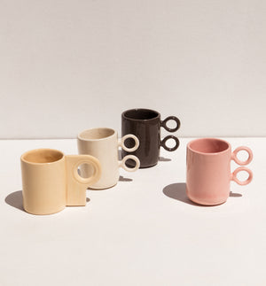 Abs Objects white ceramic scissor mug on Makers' Mrkt Makers Market Melbourne