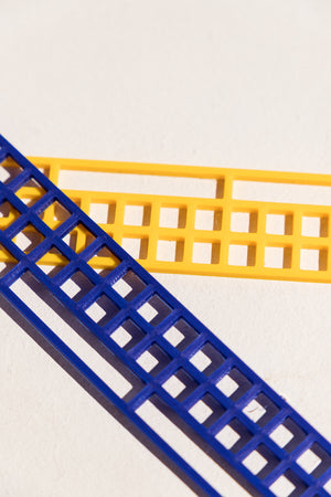 Valentin Lebigot Astro 3D printed ruler in yello on Makers' Mrkt, makers market Melbourne