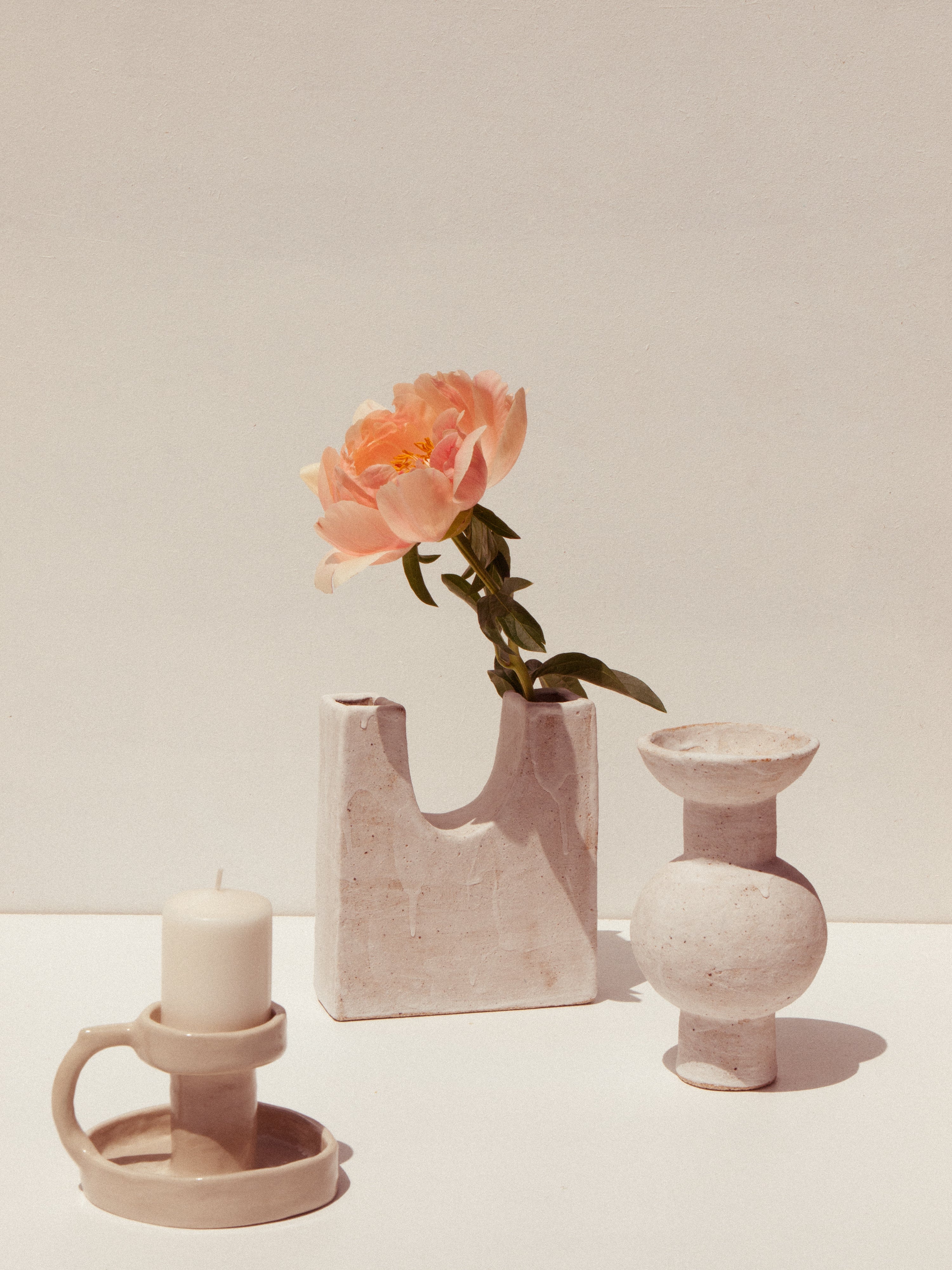 Maker's Mrkt Makers Market Melbourne Clae Studio Heirloom ceramic vase in white glaze. handmade