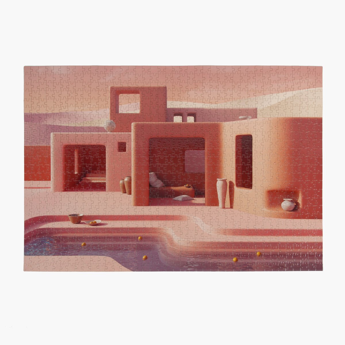 Slowdown Studio Adobe Poolside 1000 Piece Puzzle on Maker's Mrkt Makers Market Melbourne