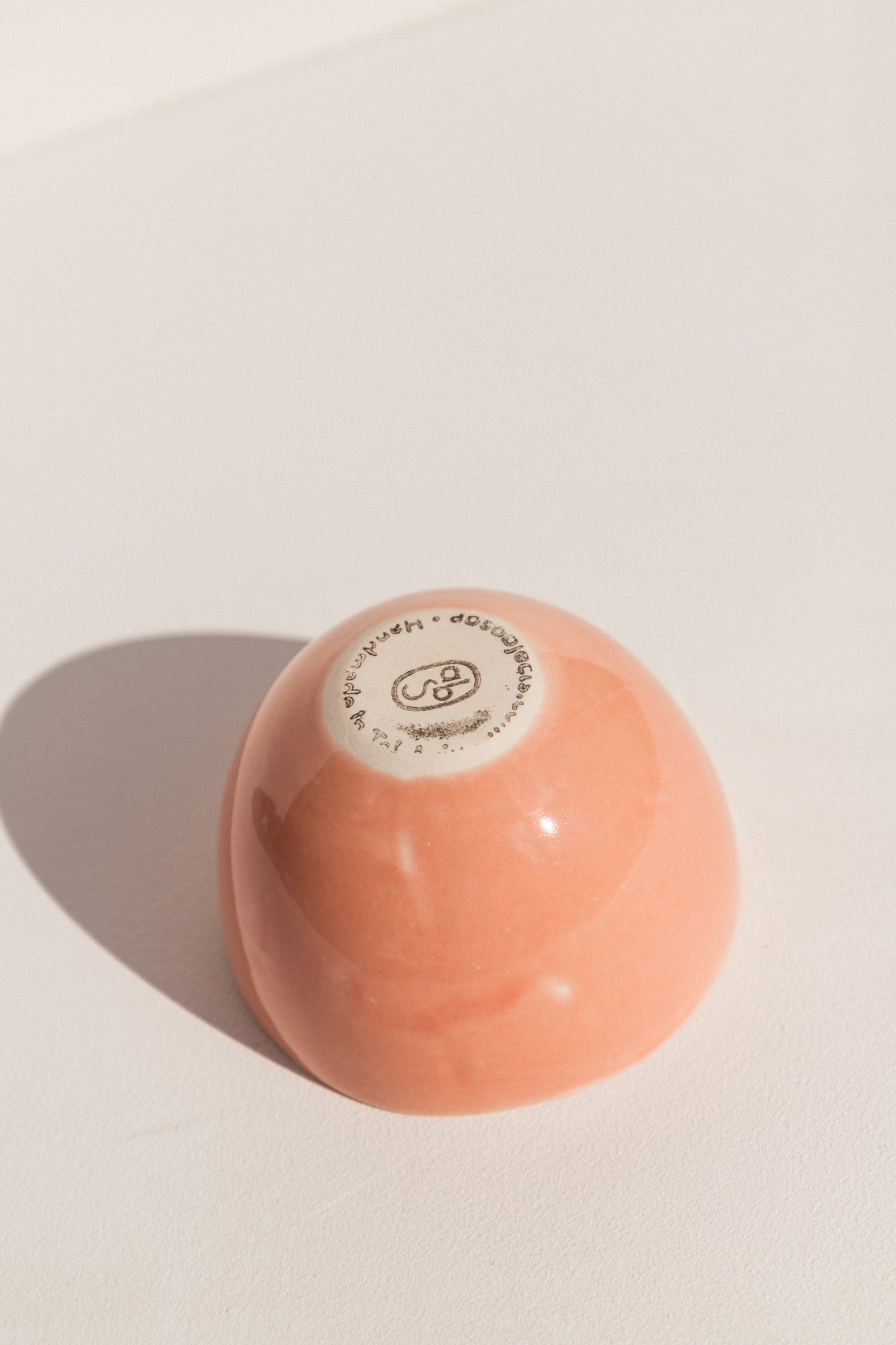 Abs Objects Ceramic Tahini bowl in peach on Makers' Mrkt makers market Melbourne