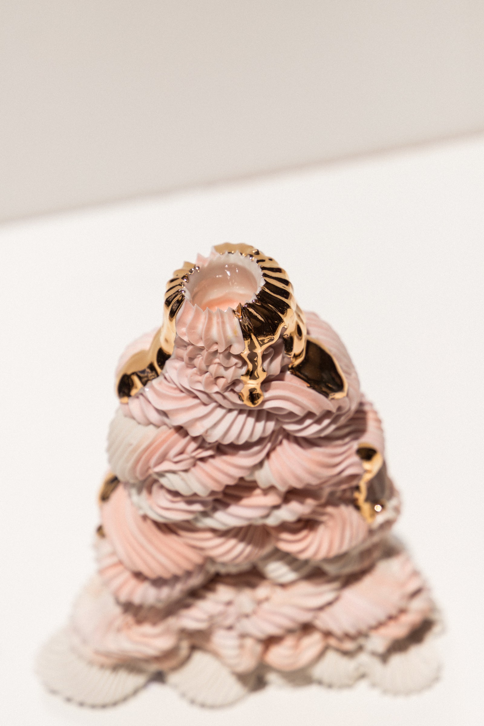 Ebony Russell Piped Dream Studio porcelain candle holder on Makers' Mrkt, makers market Melbourne