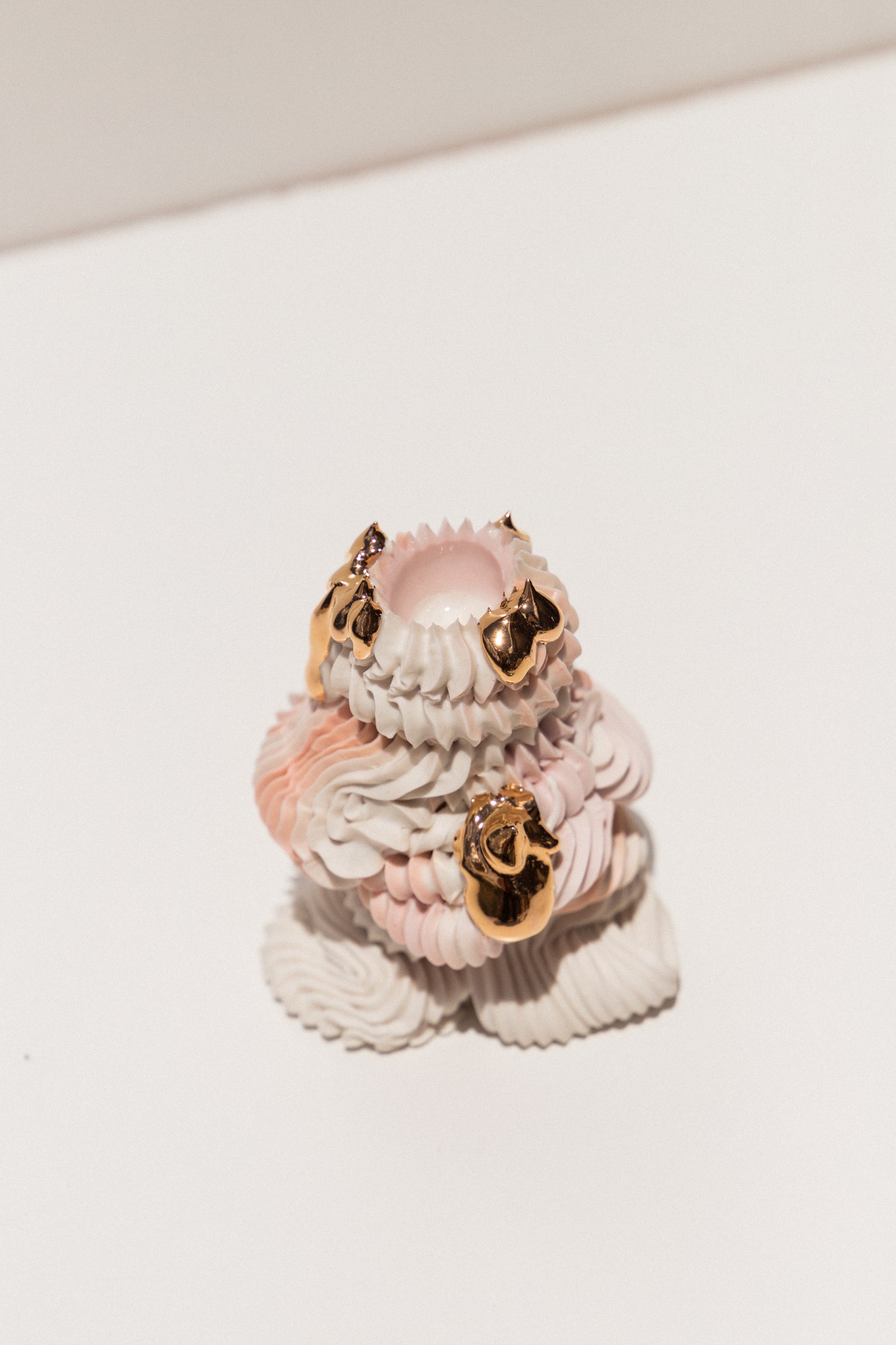 Ebony Russell, Piped Dream Studio porcelain candle holder on Makers' Mrkt , makers market Melbourne