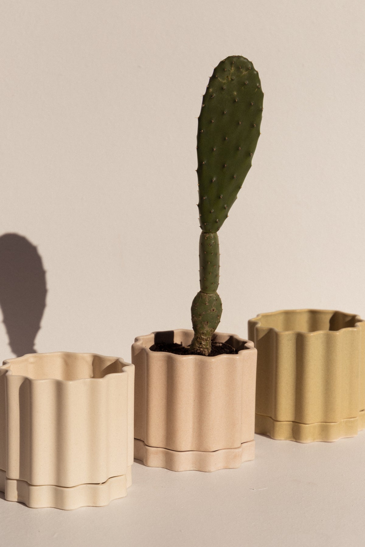 Ella Reweti small ceramic planter in buff colour on Makers' Mrkt Makers Market Melbourne