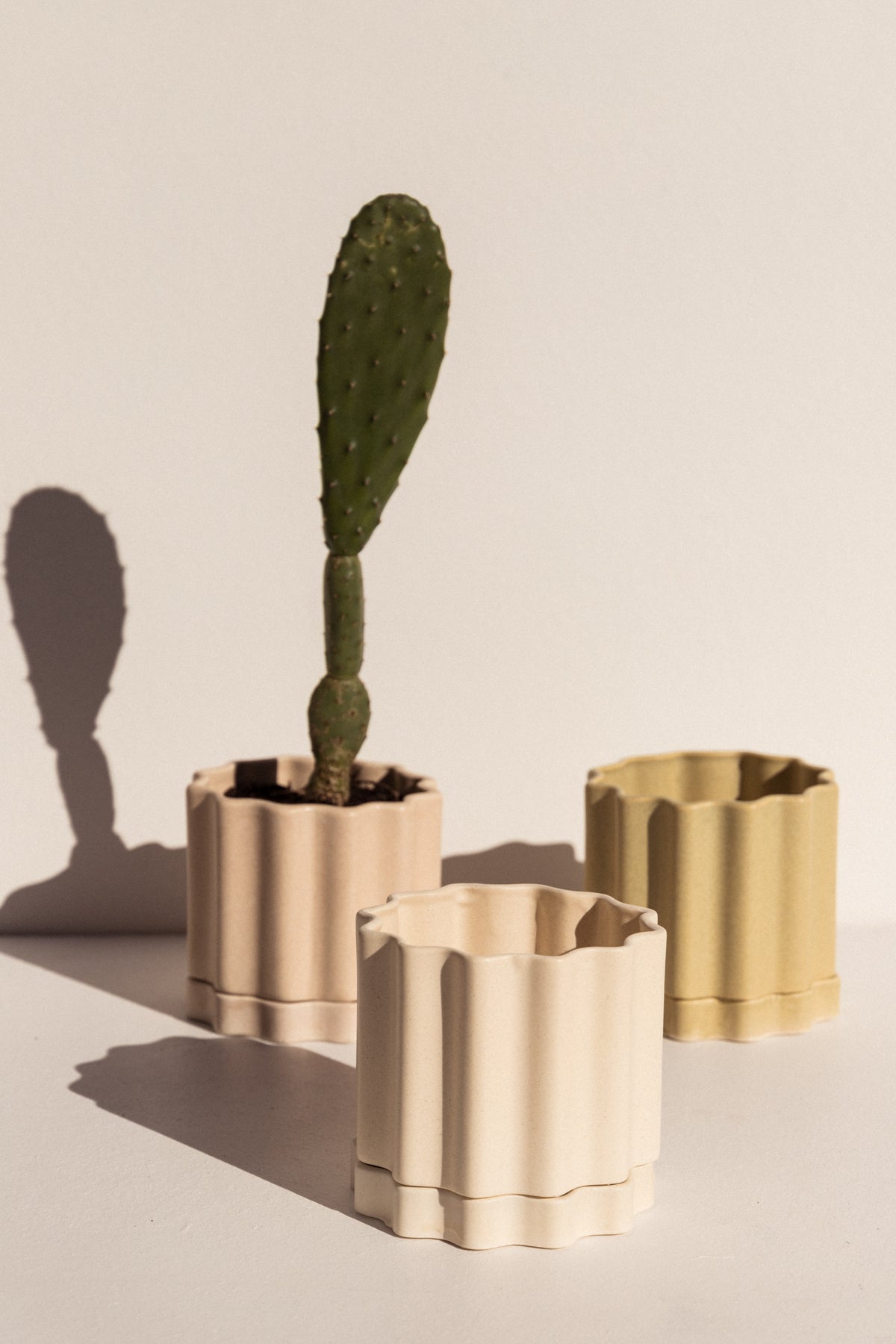 Ella Reweti small ceramic planter in buff colour on Makers' Mrkt Makers Market Melbourne