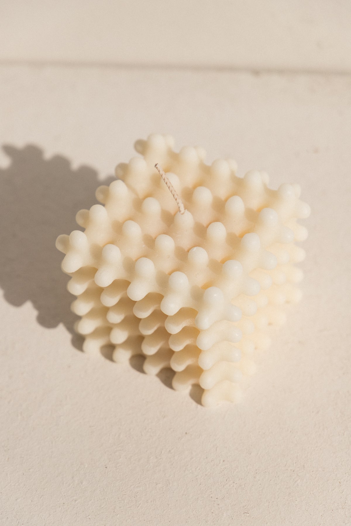 Andrej Urem architectural soy candle in white on Makers Mrkt makers market Melbourne