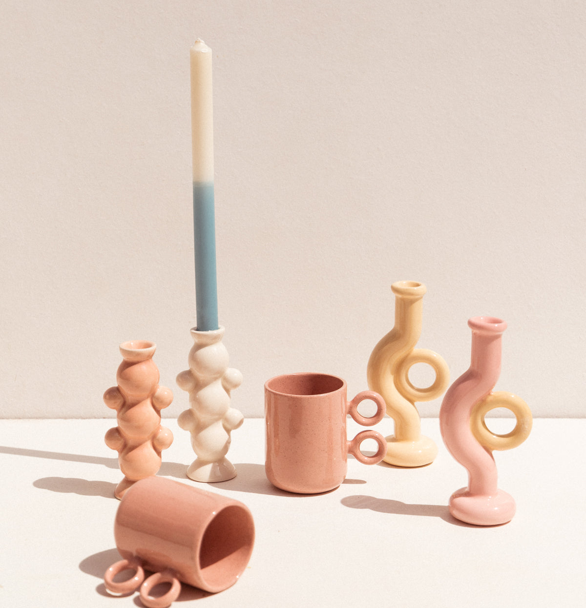 Abs Objects orange ceramic Lockdown candle holder on Makers' Mrkt , Makers Market Melbourne  