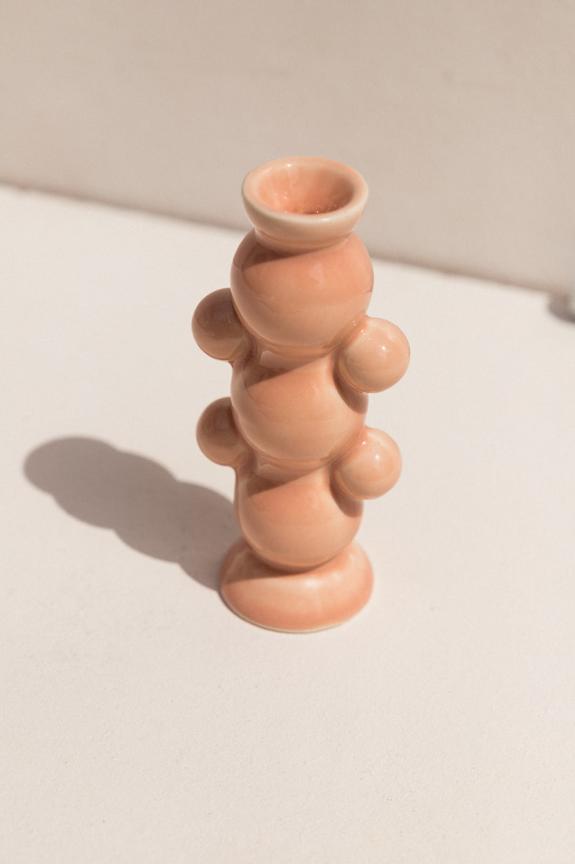 Abs Objects dusty pink ceramic Lockdown candle holder on Makers' Mrkt , Makers Market Melbourne  