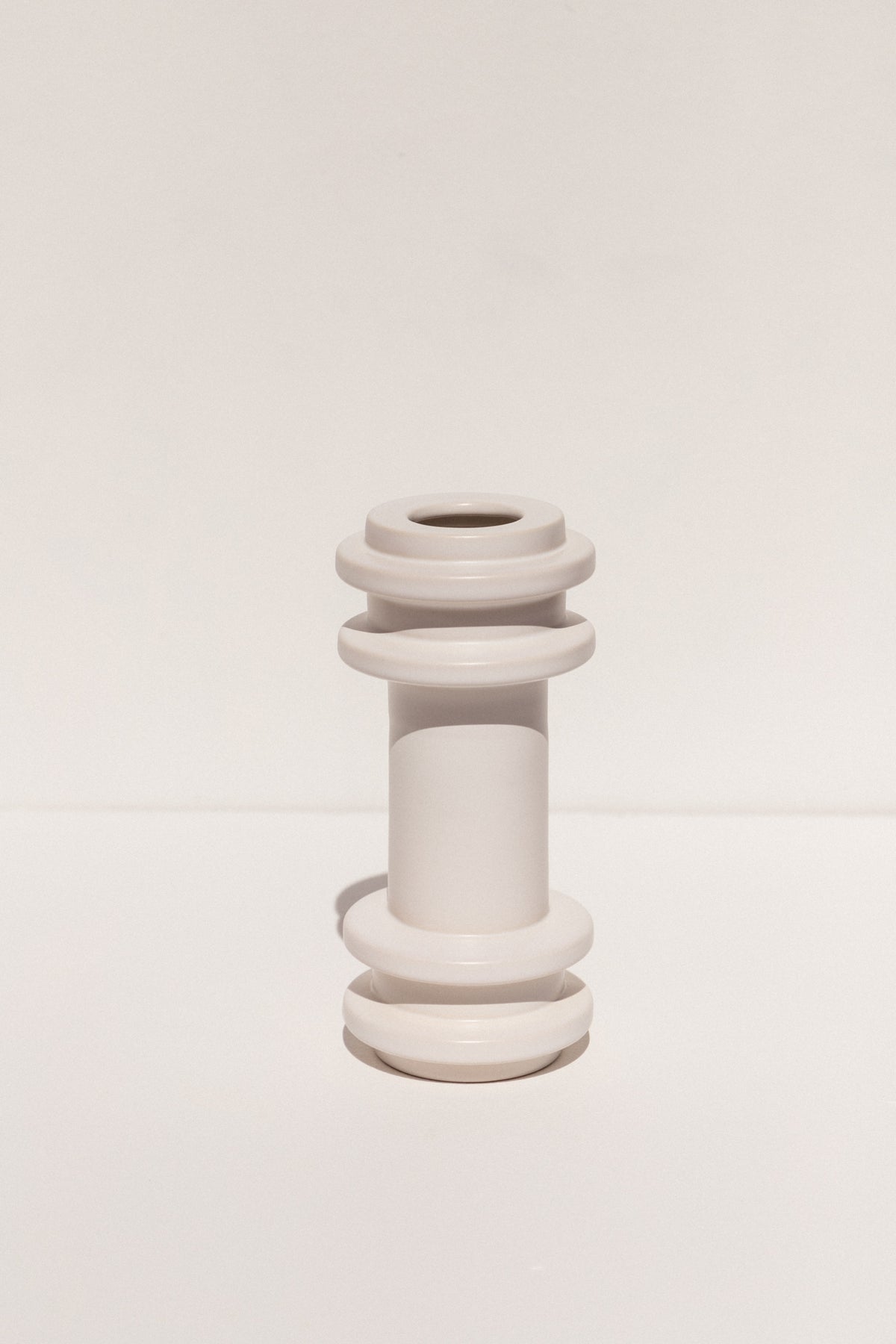Severj Studio Istanbul crisp white Totem 1 ceramic vase on makers' Mrkt Makers Market Melbourne