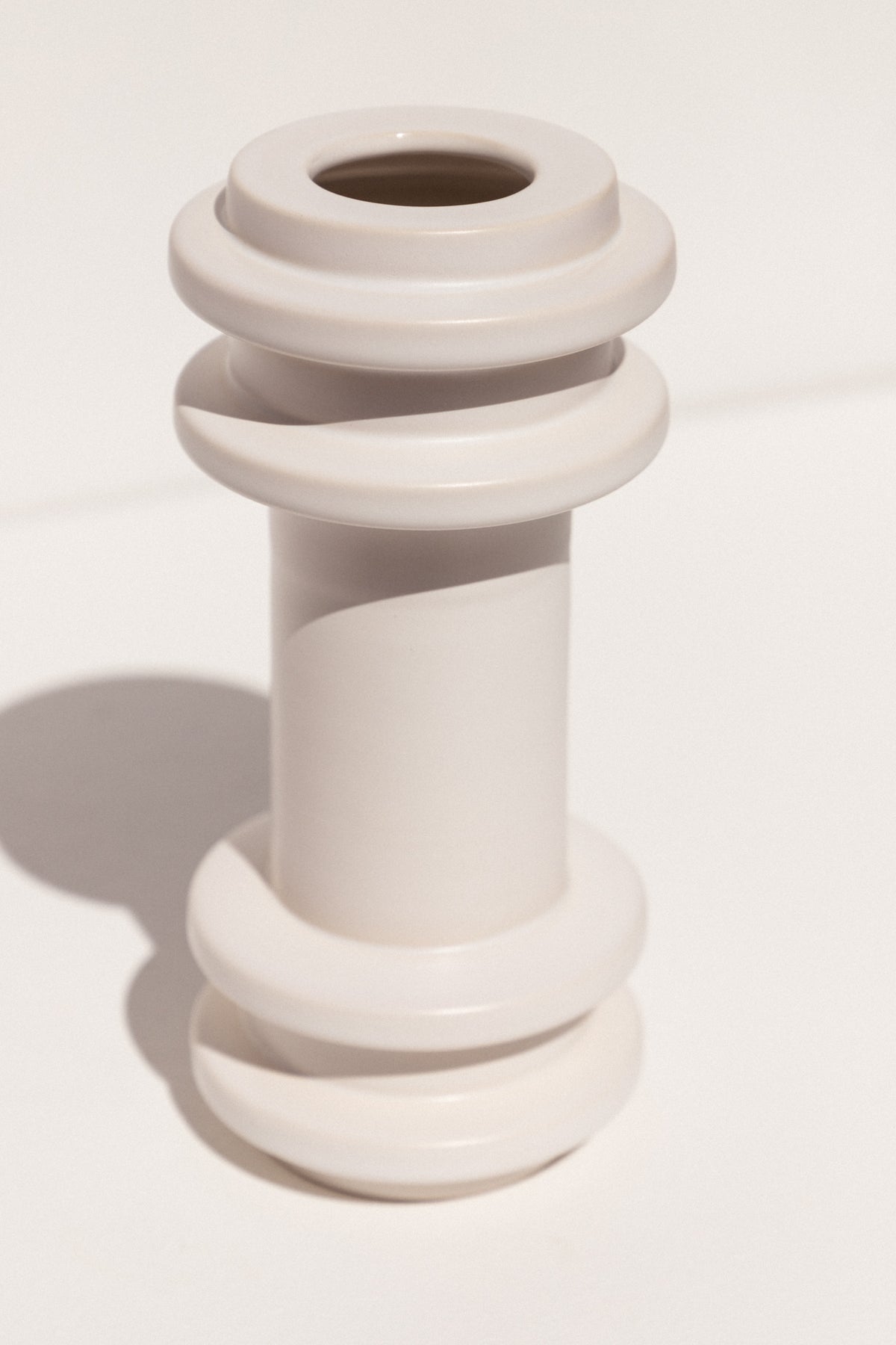Severj Studio Istanbul crisp white Totem 1 ceramic vase on makers' Mrkt Makers Market Melbourne