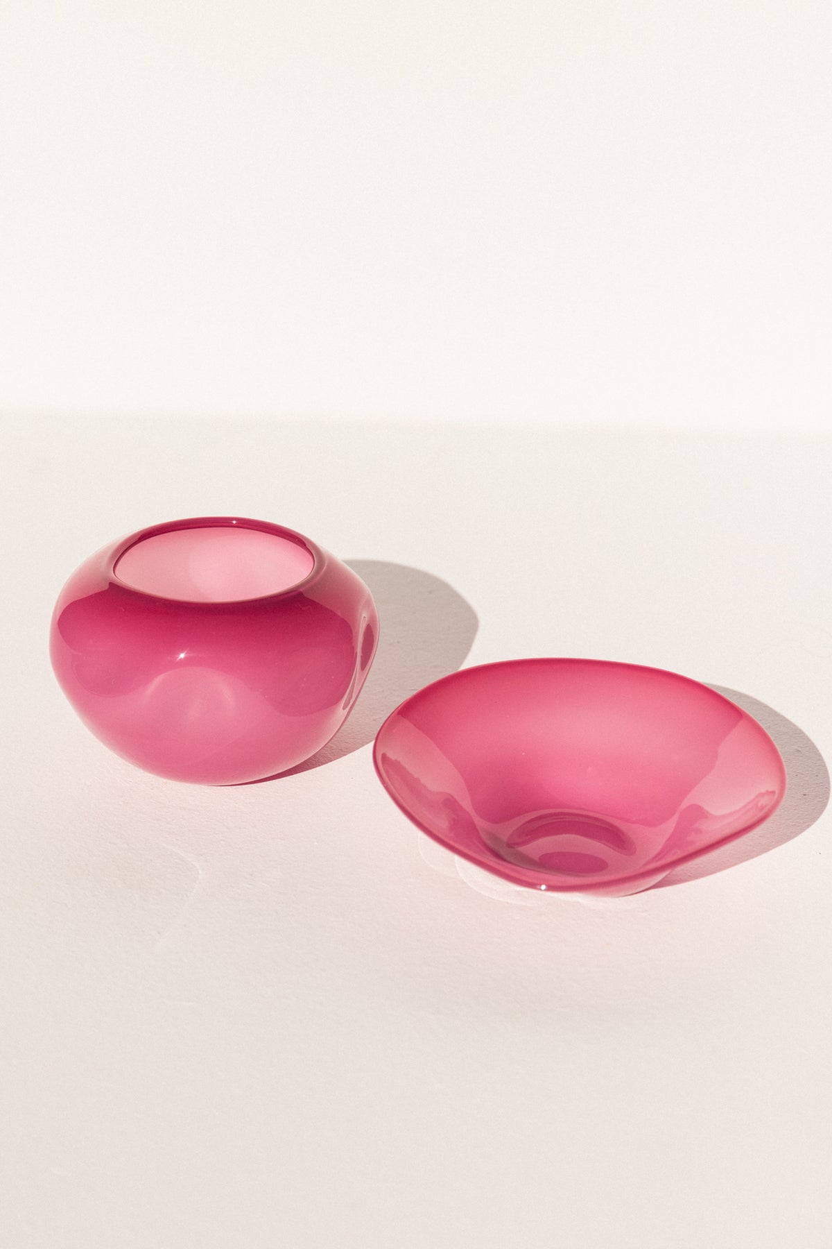 Lope Home fushia glass bowl for trinktes and jewellery, great gift idea Makers Market Makers' Mrkt Melbourne