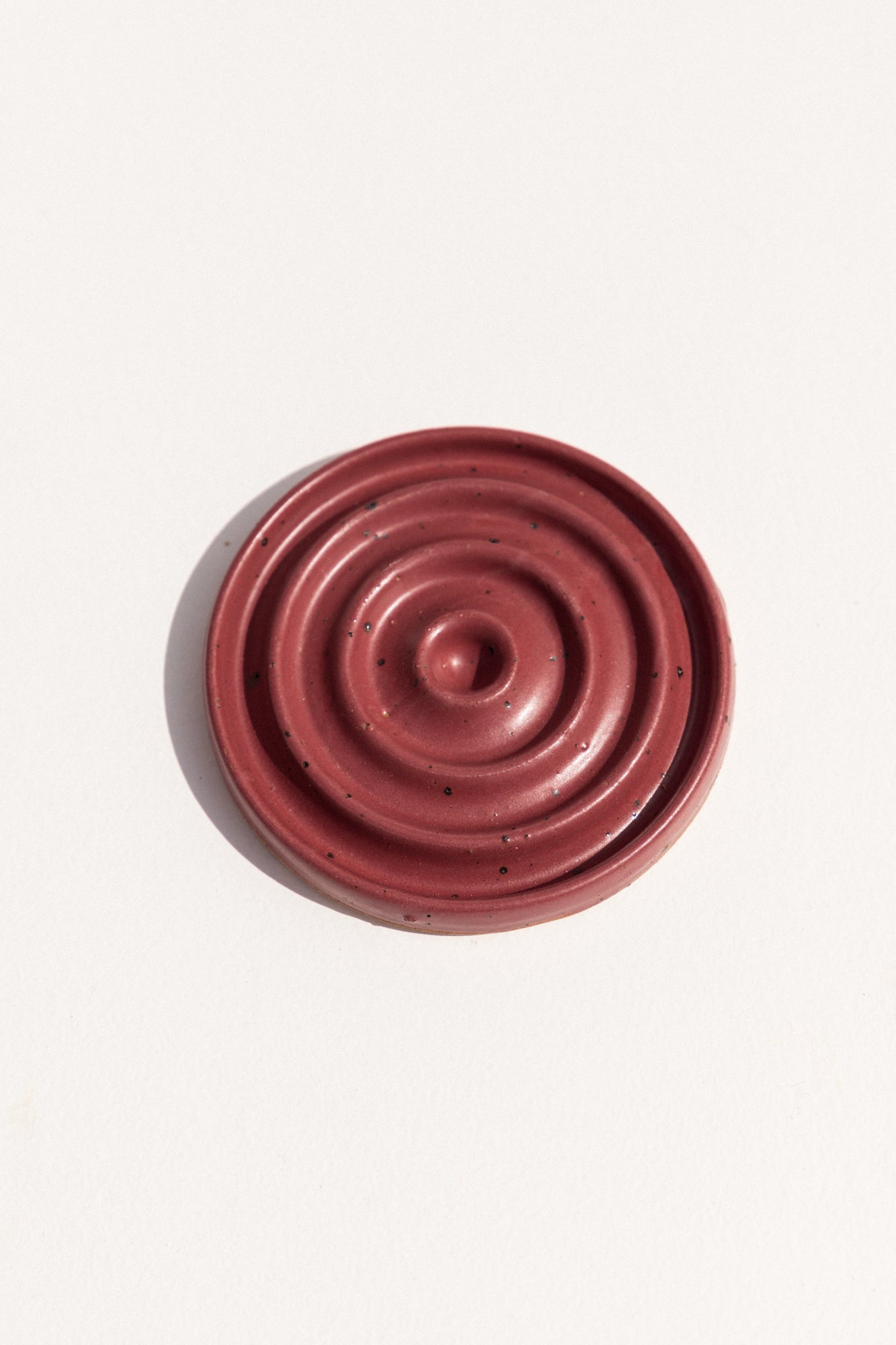 Deborah Sweeney Ceramic Soap dish in Wild Berry red on Makers' Mrkt makers market Melbourne